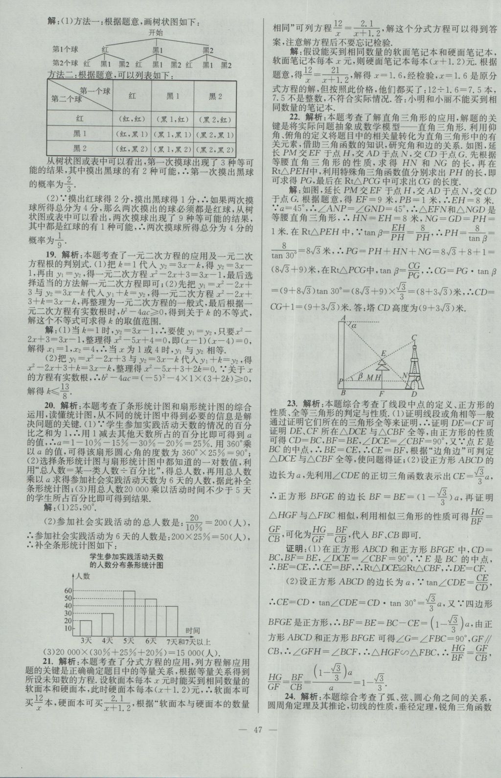 2017年壹學(xué)教育江蘇13大市中考28套卷數(shù)學(xué) 參考答案第47頁(yè)