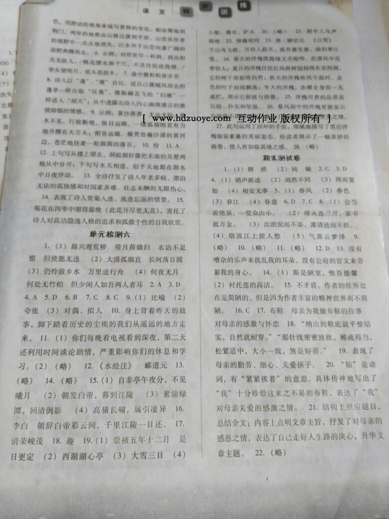 2016年同步訓(xùn)練八年級(jí)語(yǔ)文上冊(cè)人教版河北人民出版社 第65頁(yè)