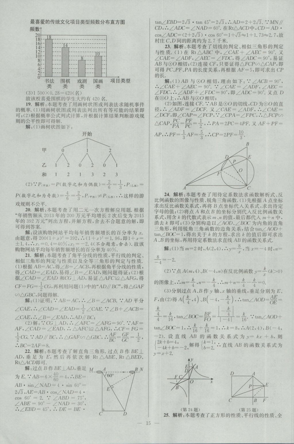 2017年壹學(xué)教育江蘇13大市中考28套卷數(shù)學(xué) 參考答案第15頁(yè)