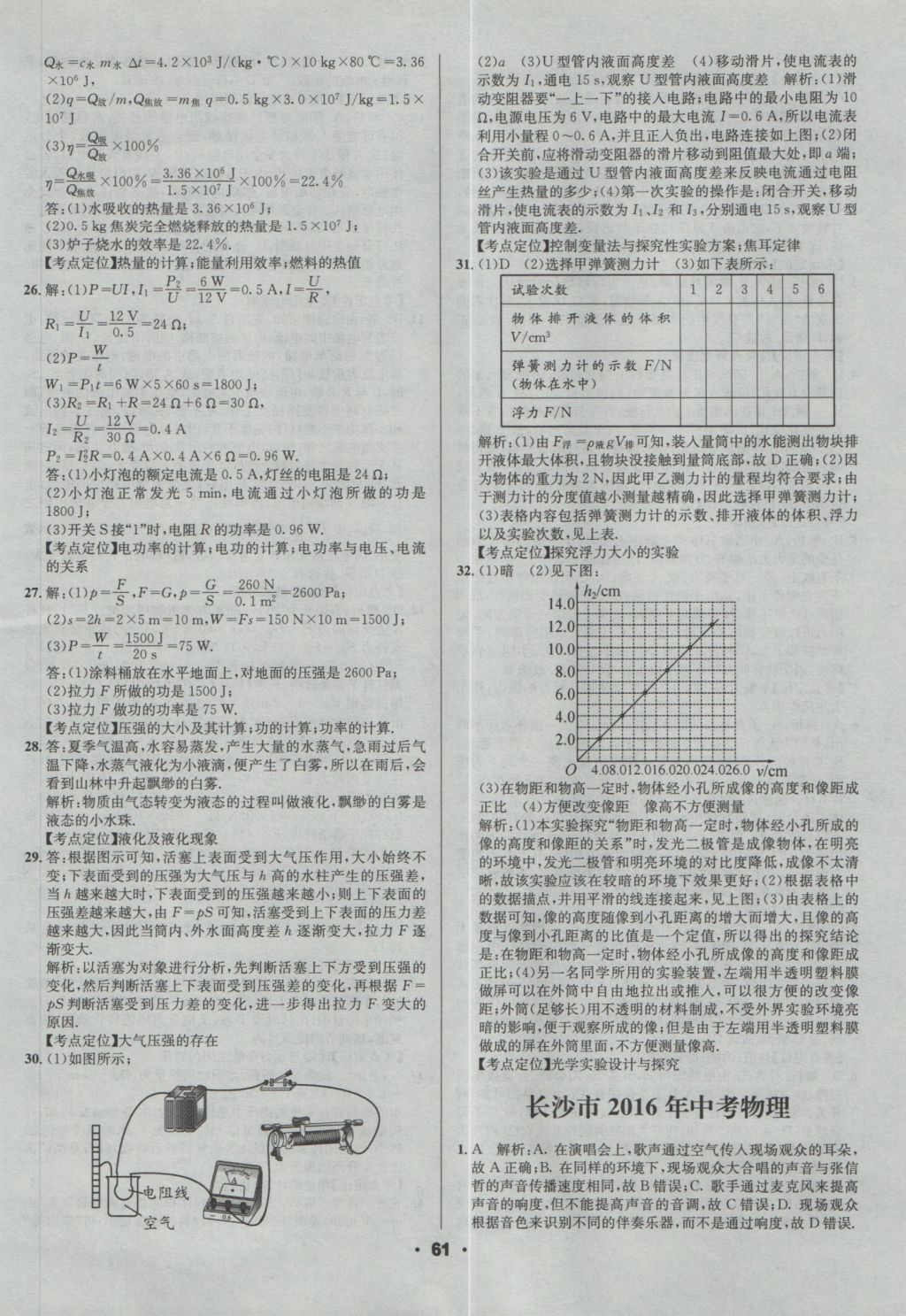 2017年成都中考真題精選物理 參考答案第61頁