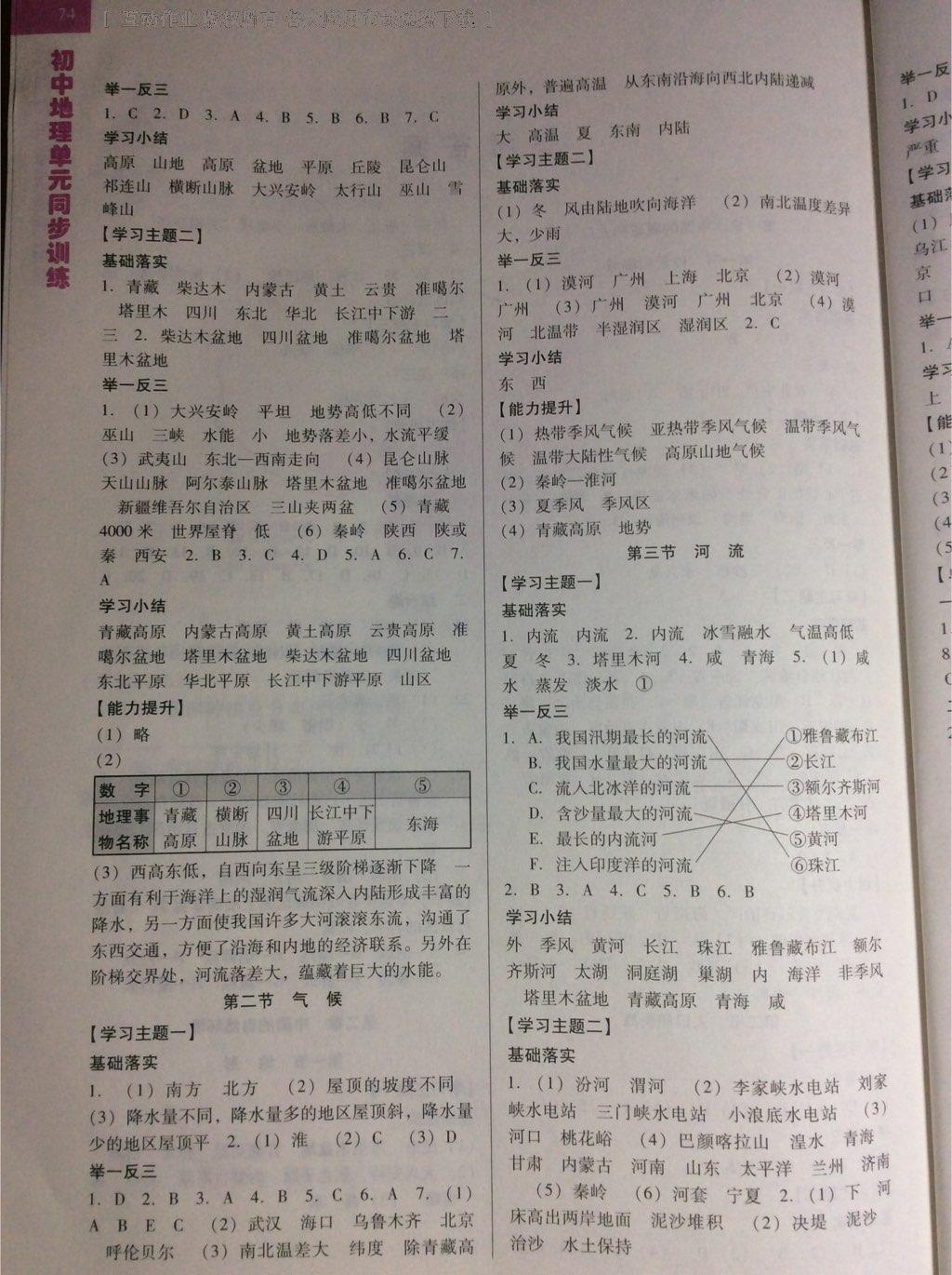 2016年初中地理单元同步训练八年级上册粤人民版 第2页