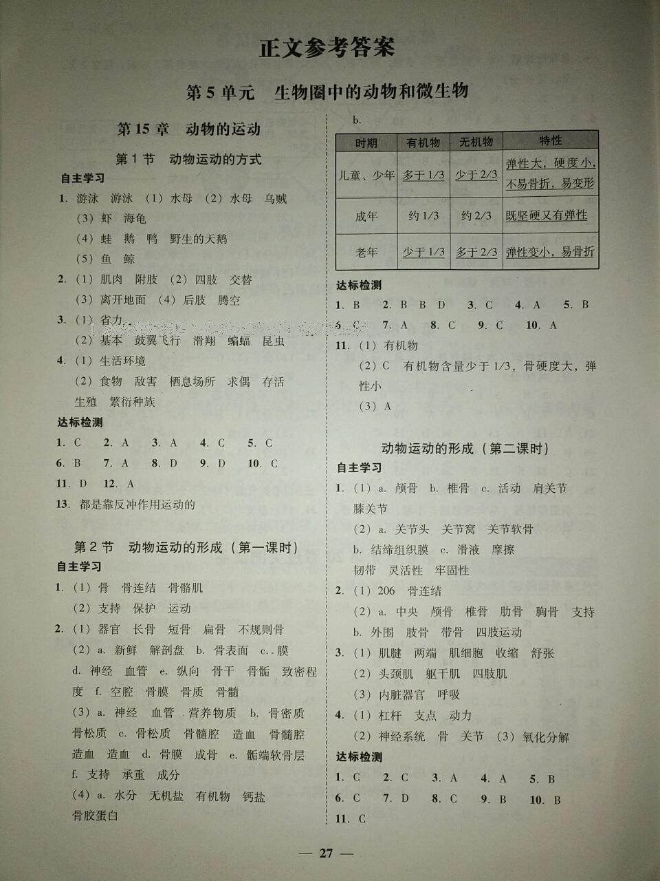 2016年南粤学典学考精练八年级生物上册北师大版 第1页