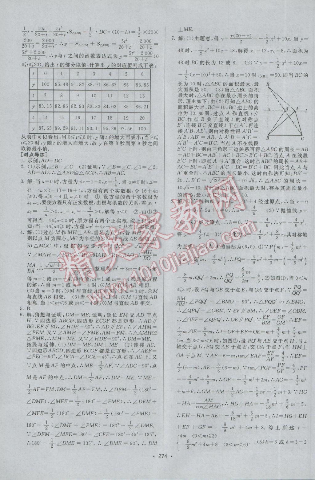 2017年升學(xué)錦囊數(shù)學(xué)北師大版 參考答案第20頁