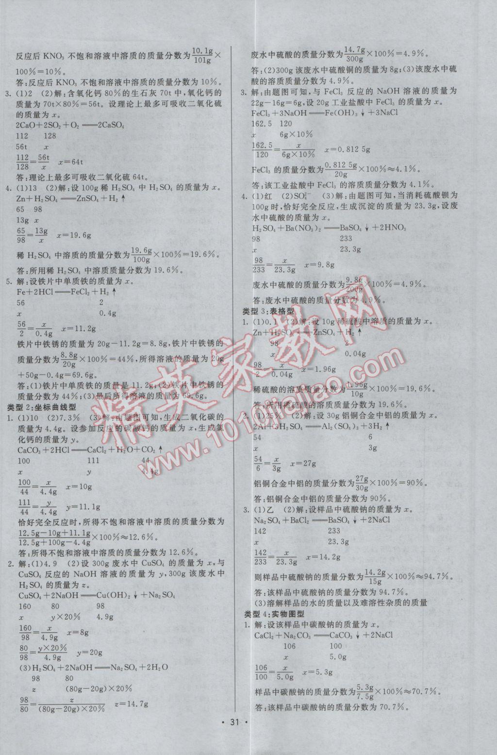 2017年升学锦囊化学人教版 参考答案第7页