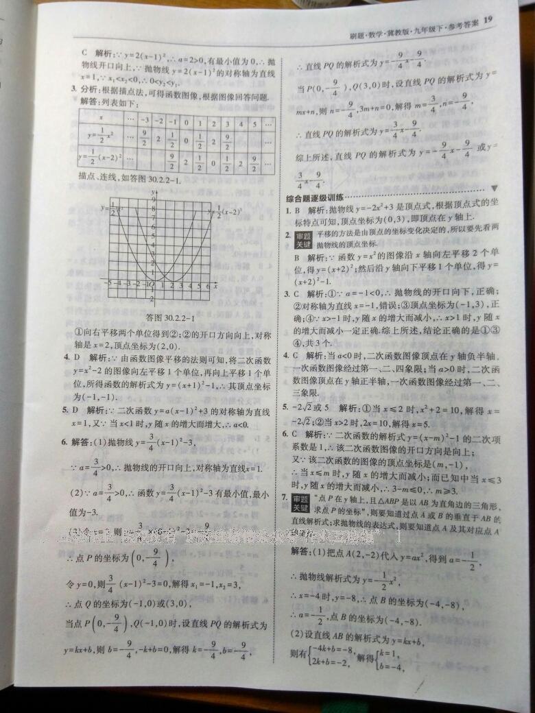 2016年北大綠卡刷題九年級數學下冊冀教版 第25頁