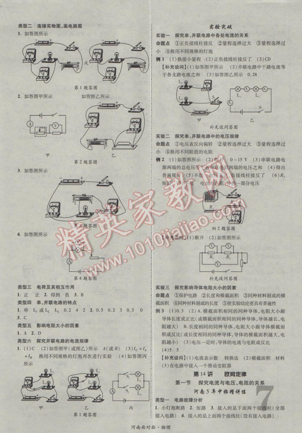 2017年河南中考面對面物理第13年第13版 參考答案第11頁