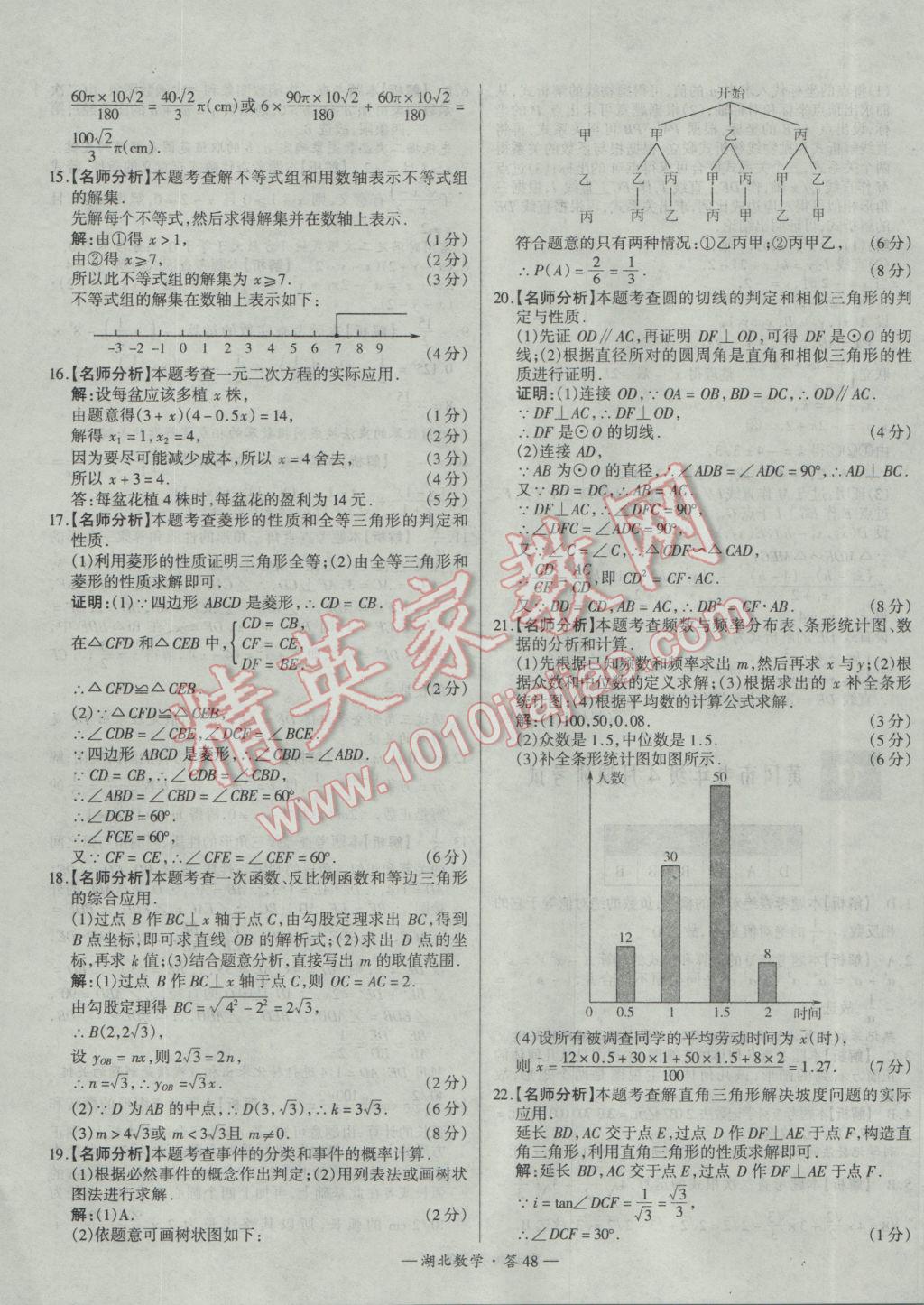 2017年天利38套湖北省中考試題精選數(shù)學(xué) 參考答案第47頁