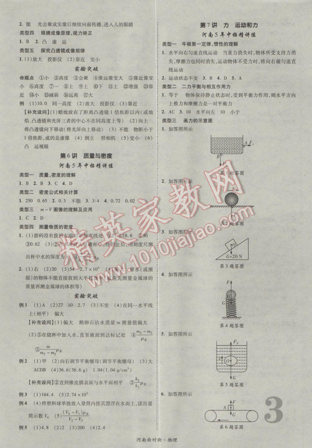 2017年河南中考面對面物理第13年第13版 參考答案第7頁