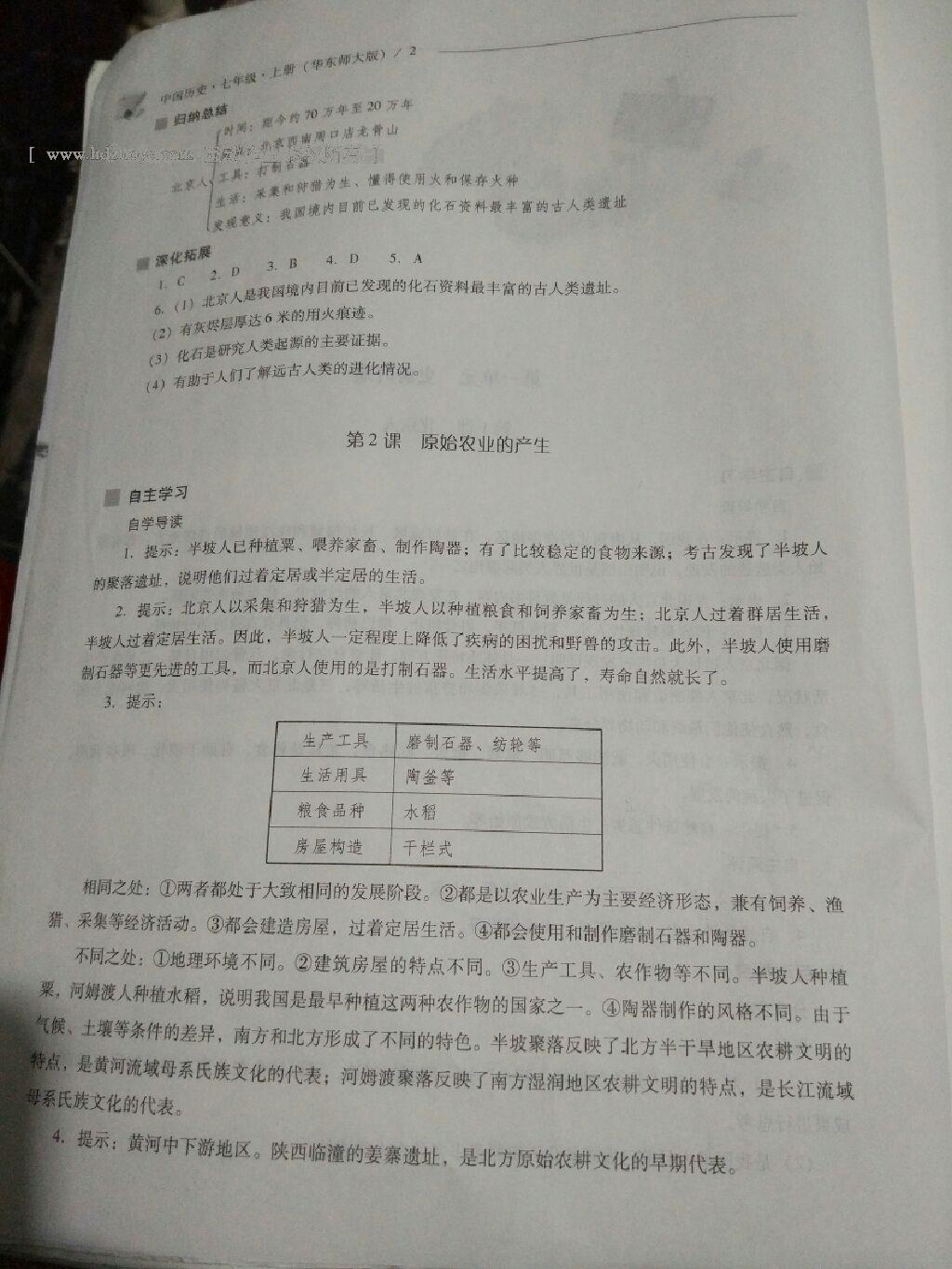 2016年新課程問(wèn)題解決導(dǎo)學(xué)方案七年級(jí)中國(guó)歷史上冊(cè)華東師大版 第31頁(yè)