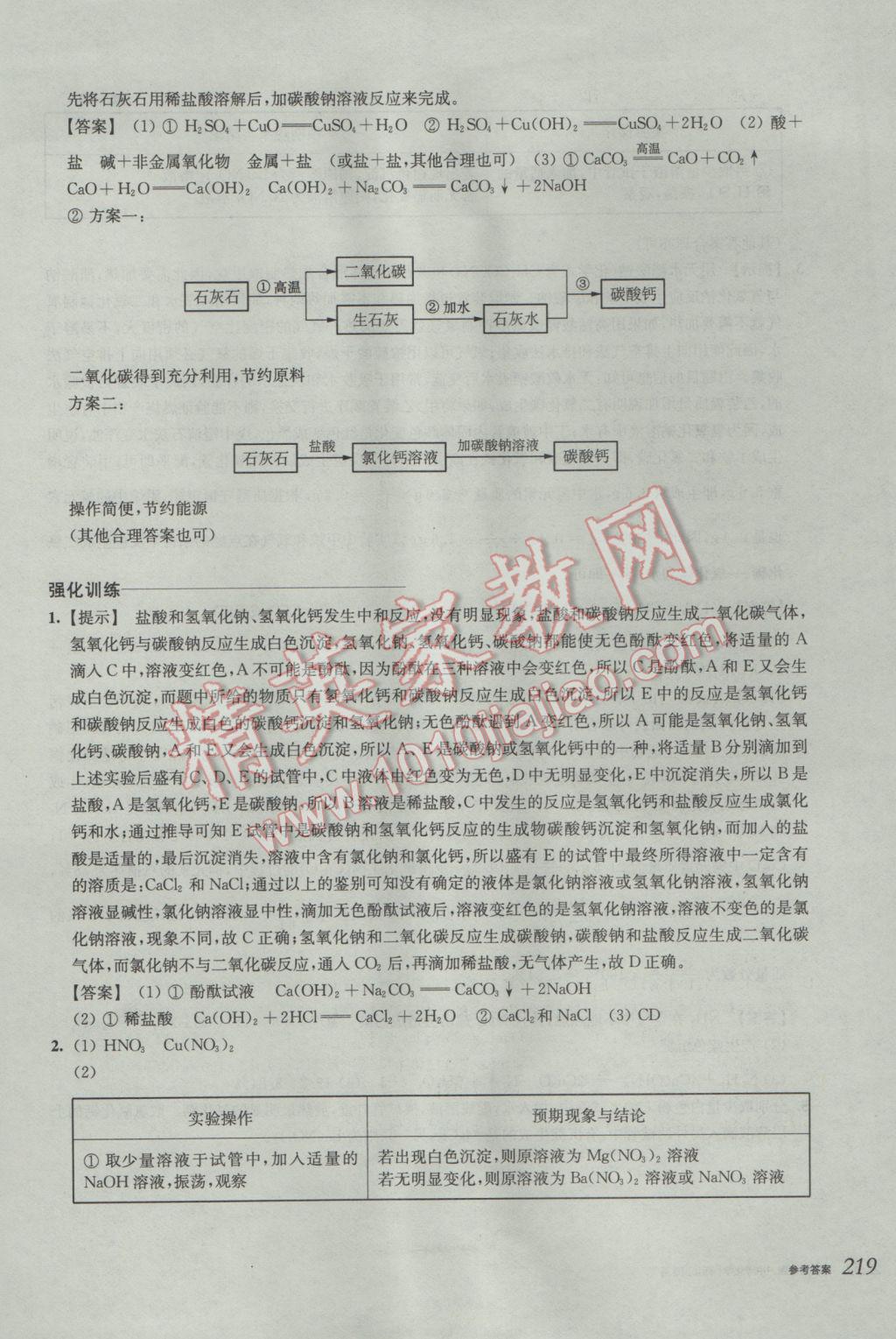 2017年挑戰(zhàn)壓軸題中考化學(xué)強(qiáng)化訓(xùn)練篇 參考答案第53頁