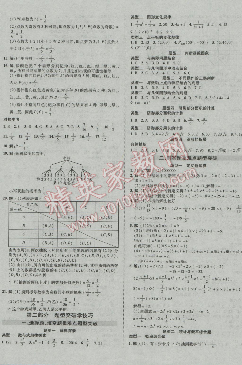 2017年河北中考加速度總復(fù)習(xí)數(shù)學(xué) 參考答案第20頁