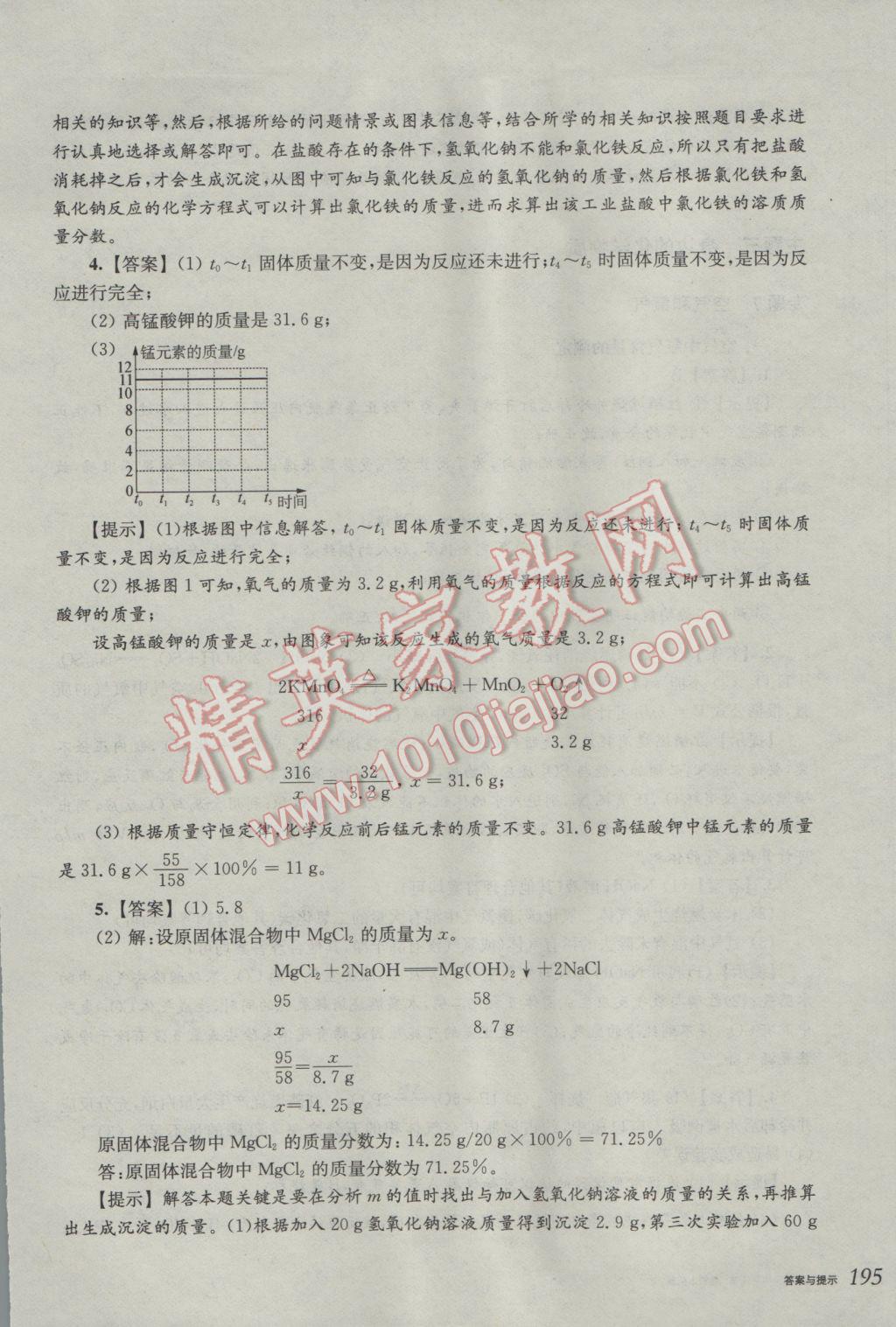 2017年挑戰(zhàn)壓軸題中考化學(xué)輕松入門篇 參考答案第19頁