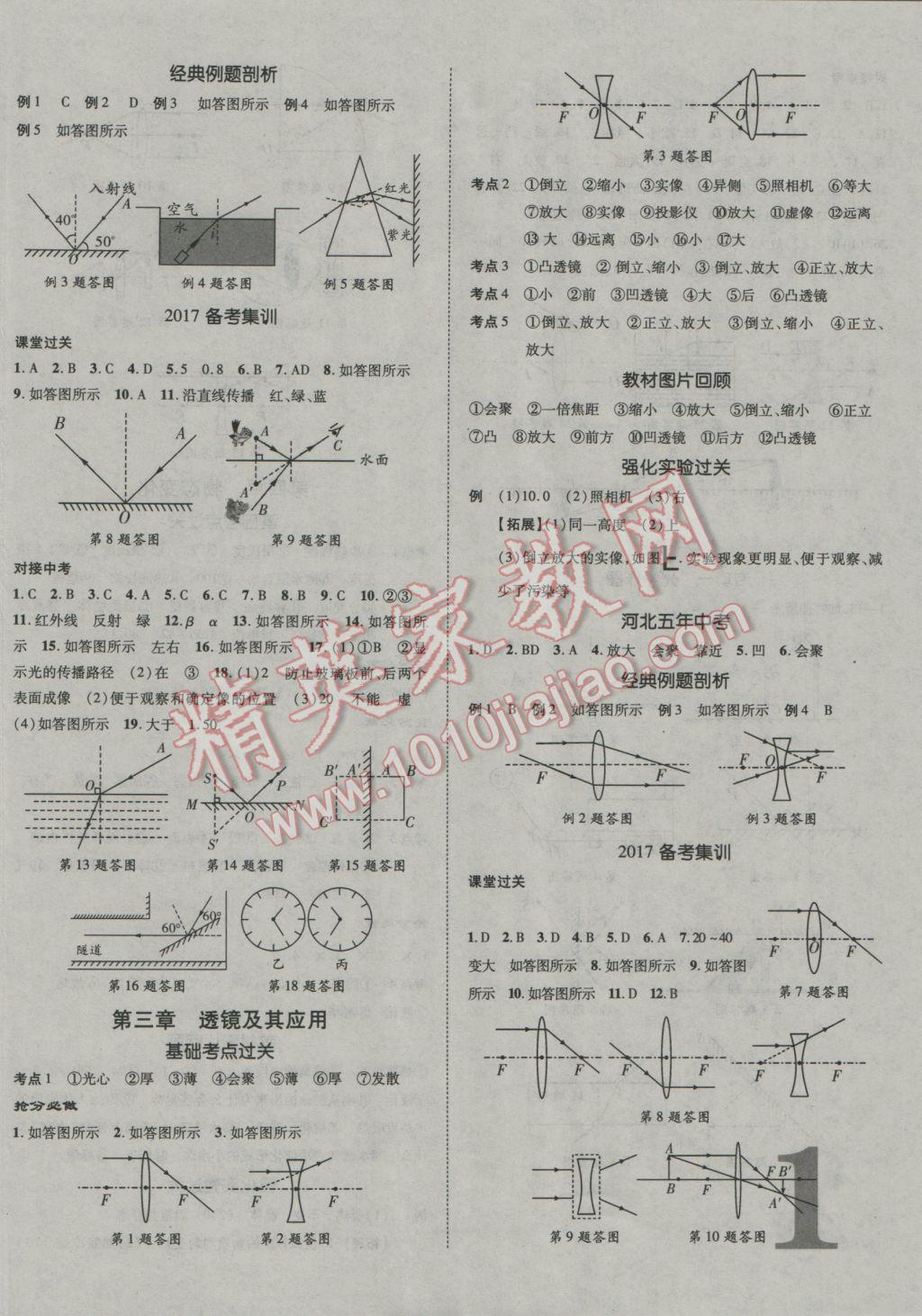 2017年河北中考加速度總復(fù)習(xí)物理 參考答案第2頁(yè)