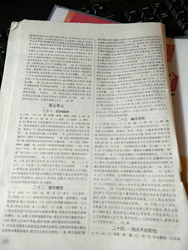 2016年通城學(xué)典課時作業(yè)本八年級語文上冊江蘇版 第25頁