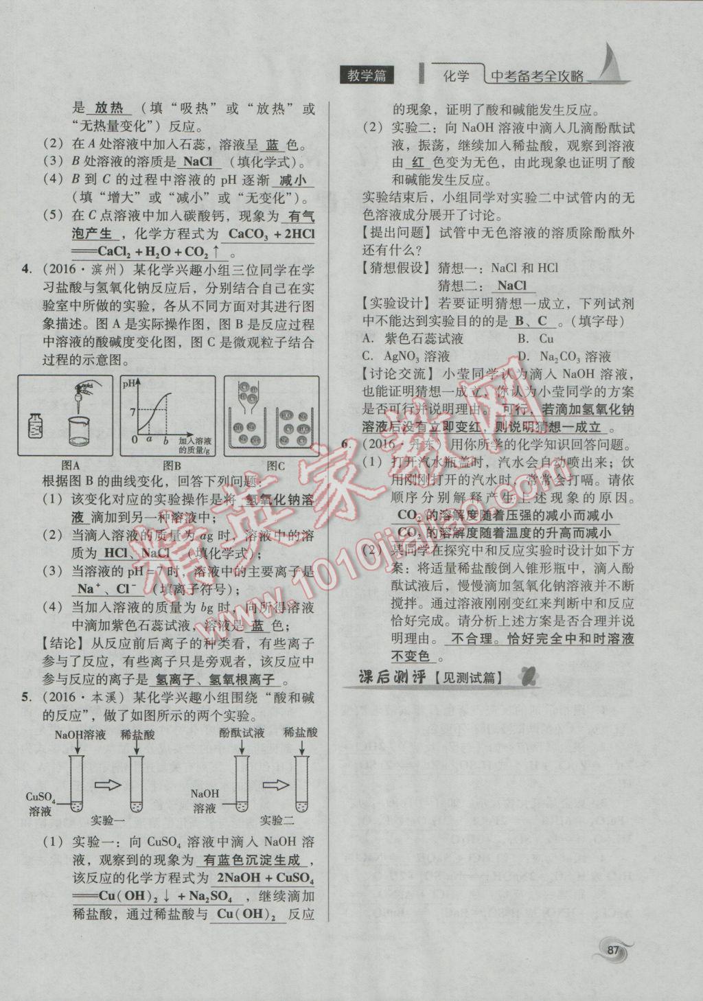 2017年中考備考全攻略化學 專題11-20第87頁