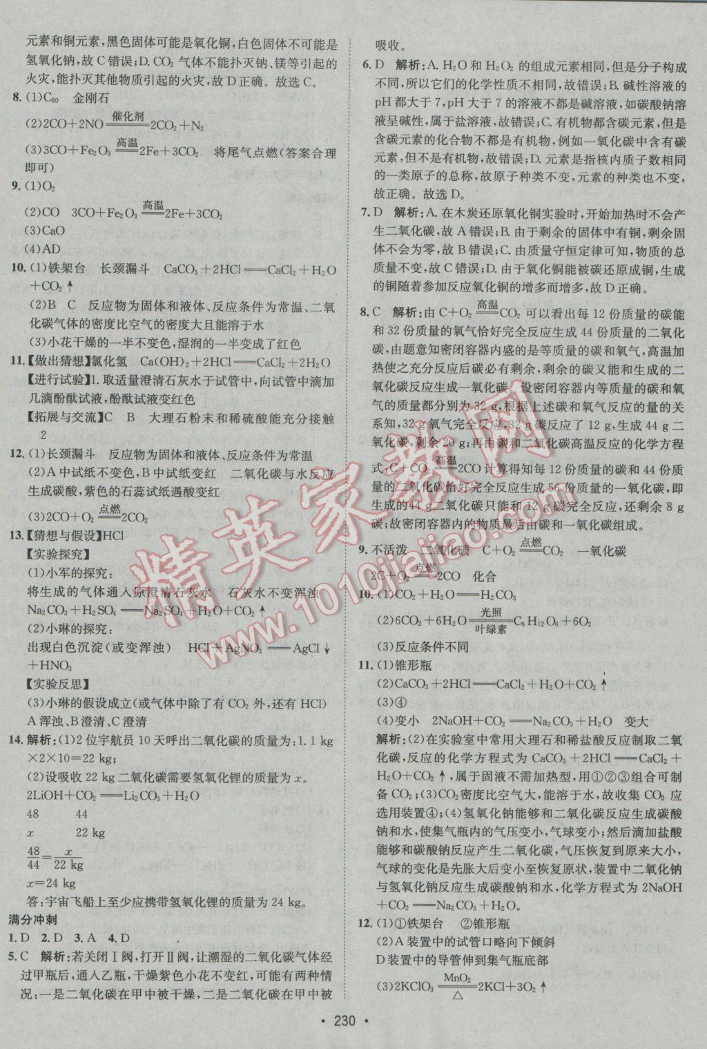 2017年中考專題講練化學河北專版 參考答案第10頁