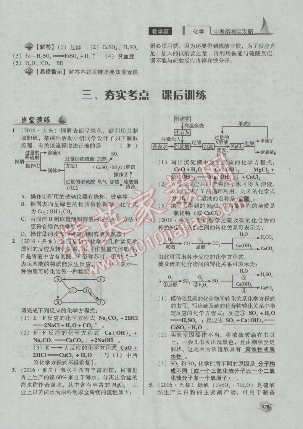 2017年中考備考全攻略化學(xué) 專題21-32第125頁