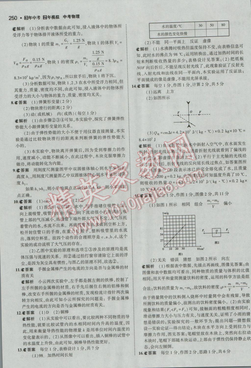 2017年3年中考2年模拟中考冲击波河北中考物理 参考答案第24页