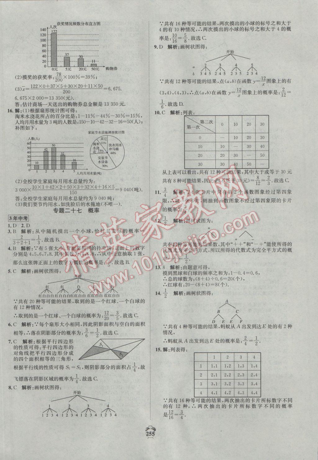 2017年專題分類(lèi)卷3年中考2年模擬數(shù)學(xué) 參考答案第45頁(yè)