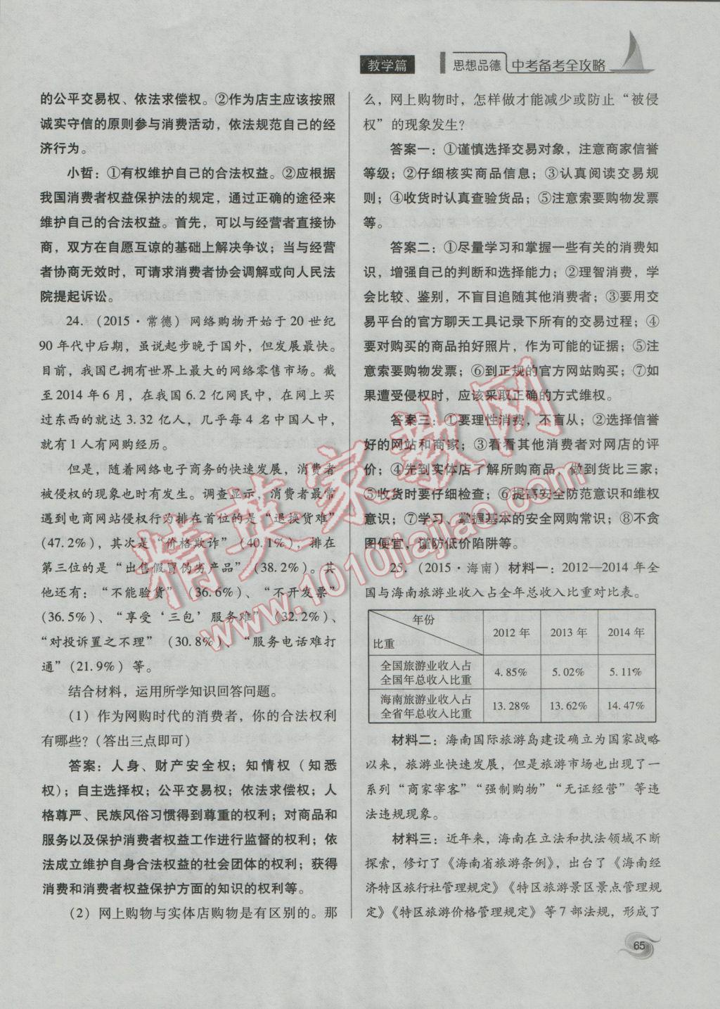 2017年中考備考全攻略思想品德 八年級(jí)上下第134頁