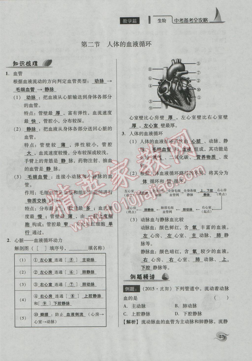 2017年中考備考全攻略生物 七年級下第57頁