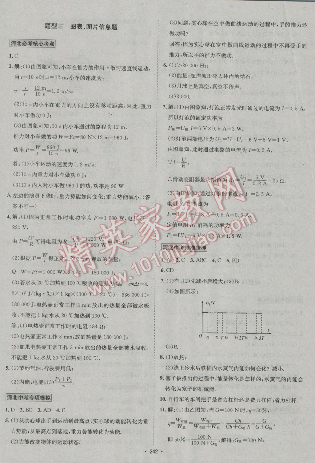 2017年中考專題講練物理河北專版 參考答案第22頁(yè)