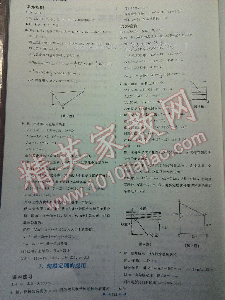 2016年伴你学八年级数学上册北师大版北京师范大学出版社 第38页