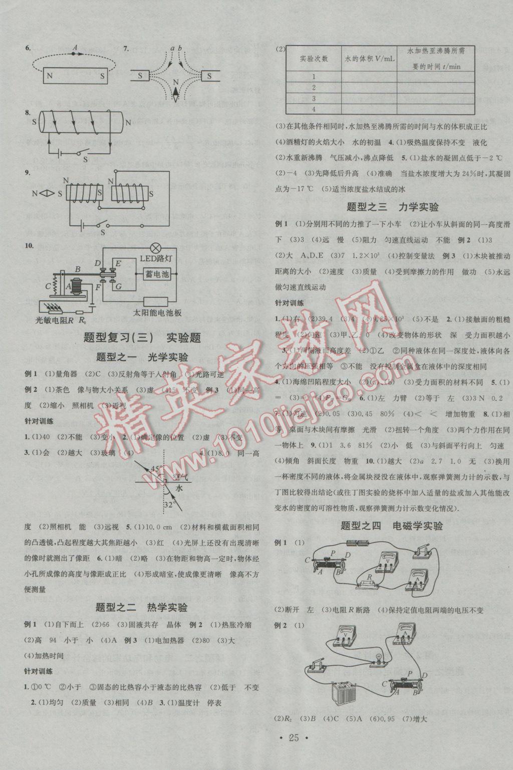 2017年火線100天中考滾動復(fù)習(xí)法物理 參考答案第9頁