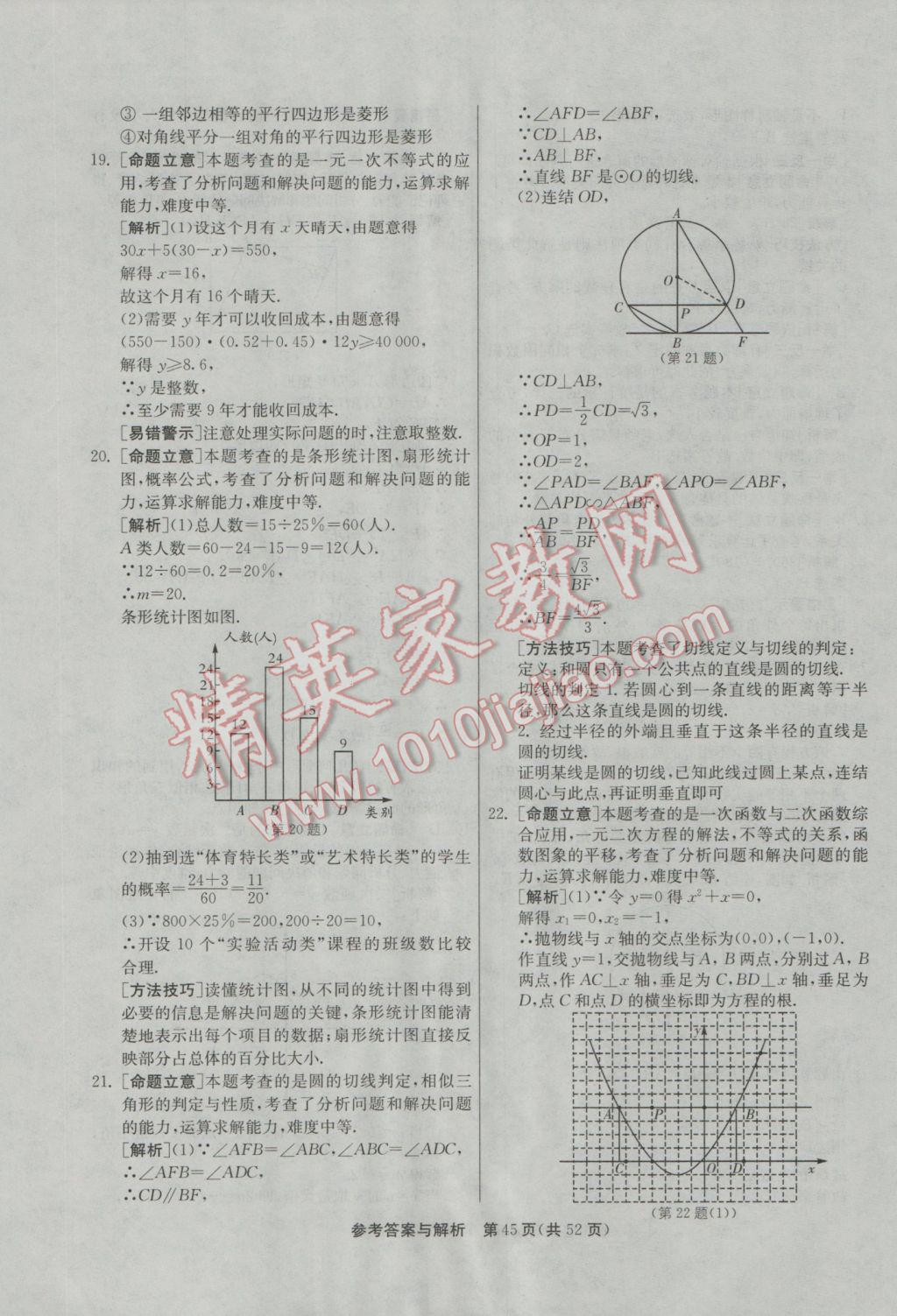 2017年春雨教育考必勝浙江省中考試卷精選數(shù)學(xué) 參考答案第45頁(yè)