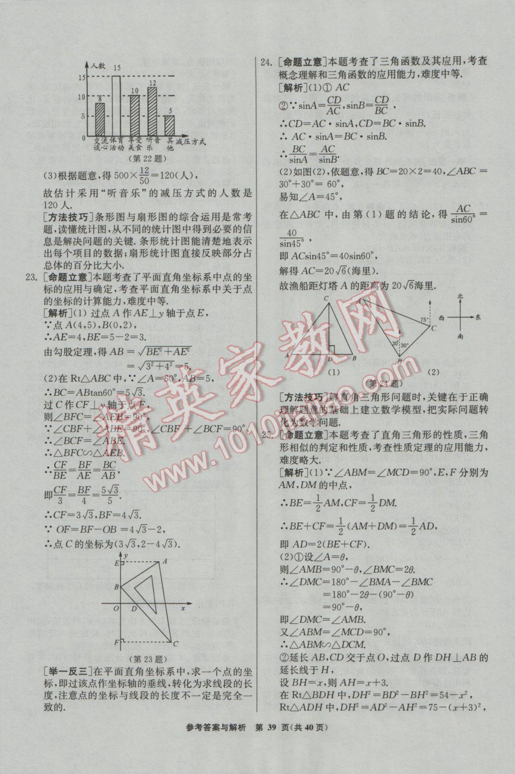 2017年春雨教育考必勝福建省中考試卷精選數(shù)學(xué) 模擬試卷參考答案第75頁