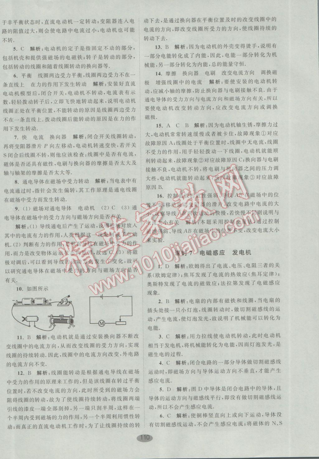 2017年初中物理小題狂做九年級(jí)下冊(cè)蘇科版提優(yōu)版 參考答案第16頁