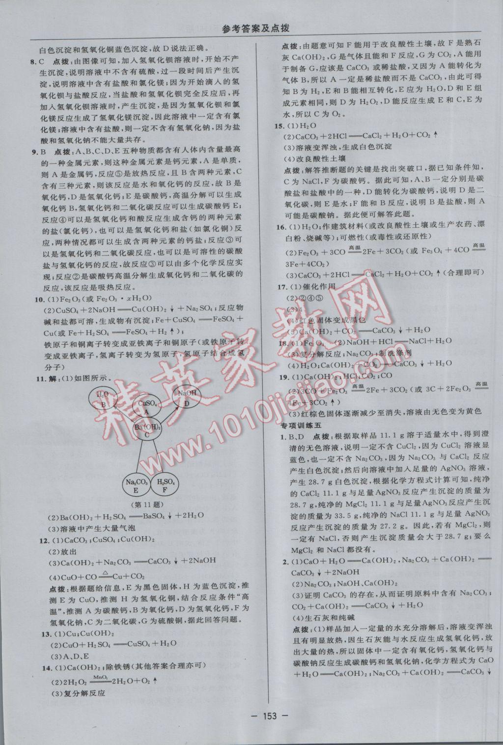 2017年綜合應用創(chuàng)新題典中點九年級化學下冊滬教版 參考答案第27頁