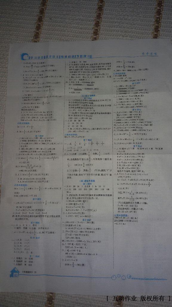 2015年全優(yōu)課堂考點(diǎn)集訓(xùn)與滿分備考六年級數(shù)學(xué)下冊 第13頁