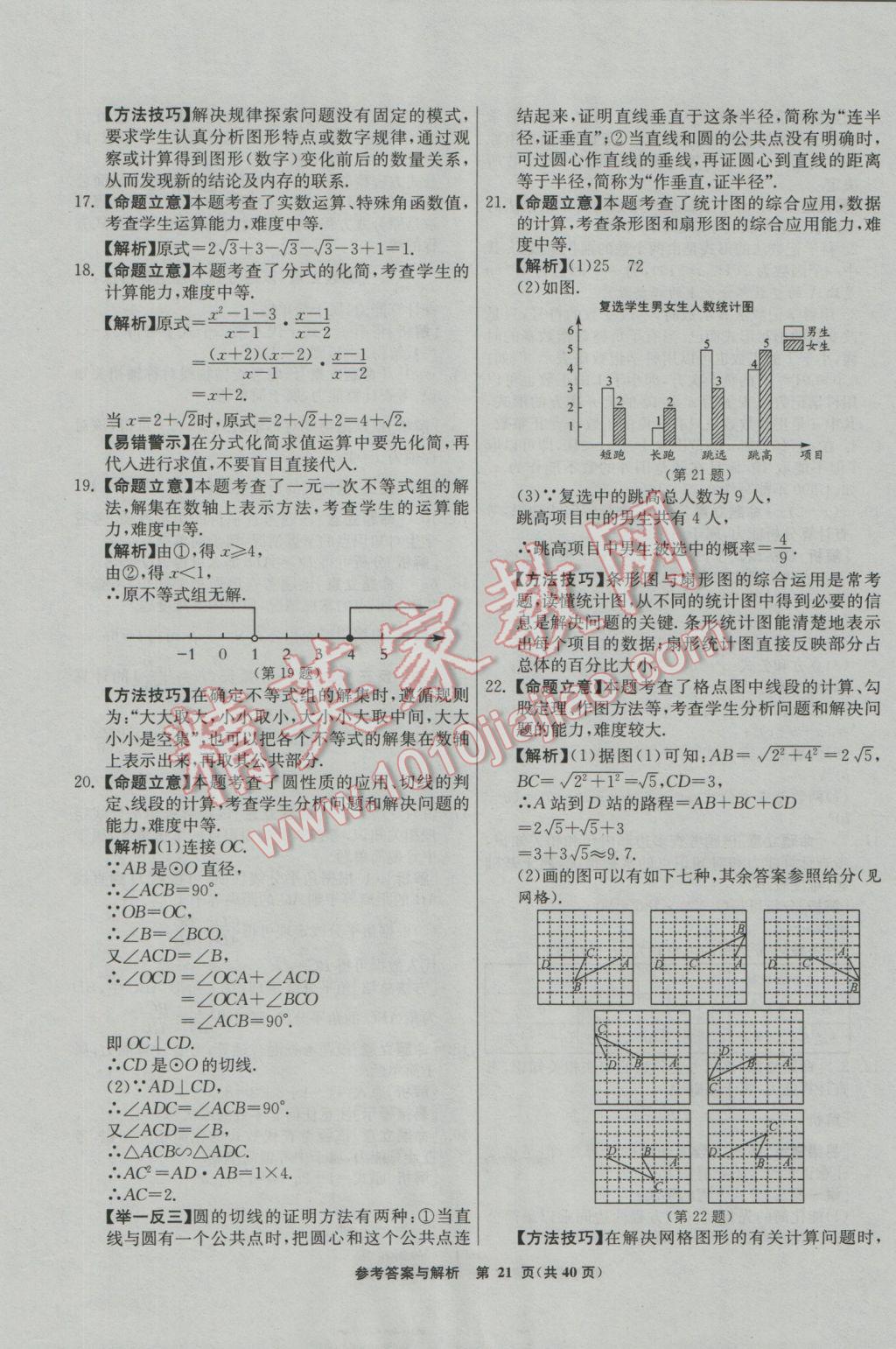 2017年春雨教育考必勝福建省中考試卷精選數(shù)學(xué) 模擬試卷參考答案第57頁(yè)