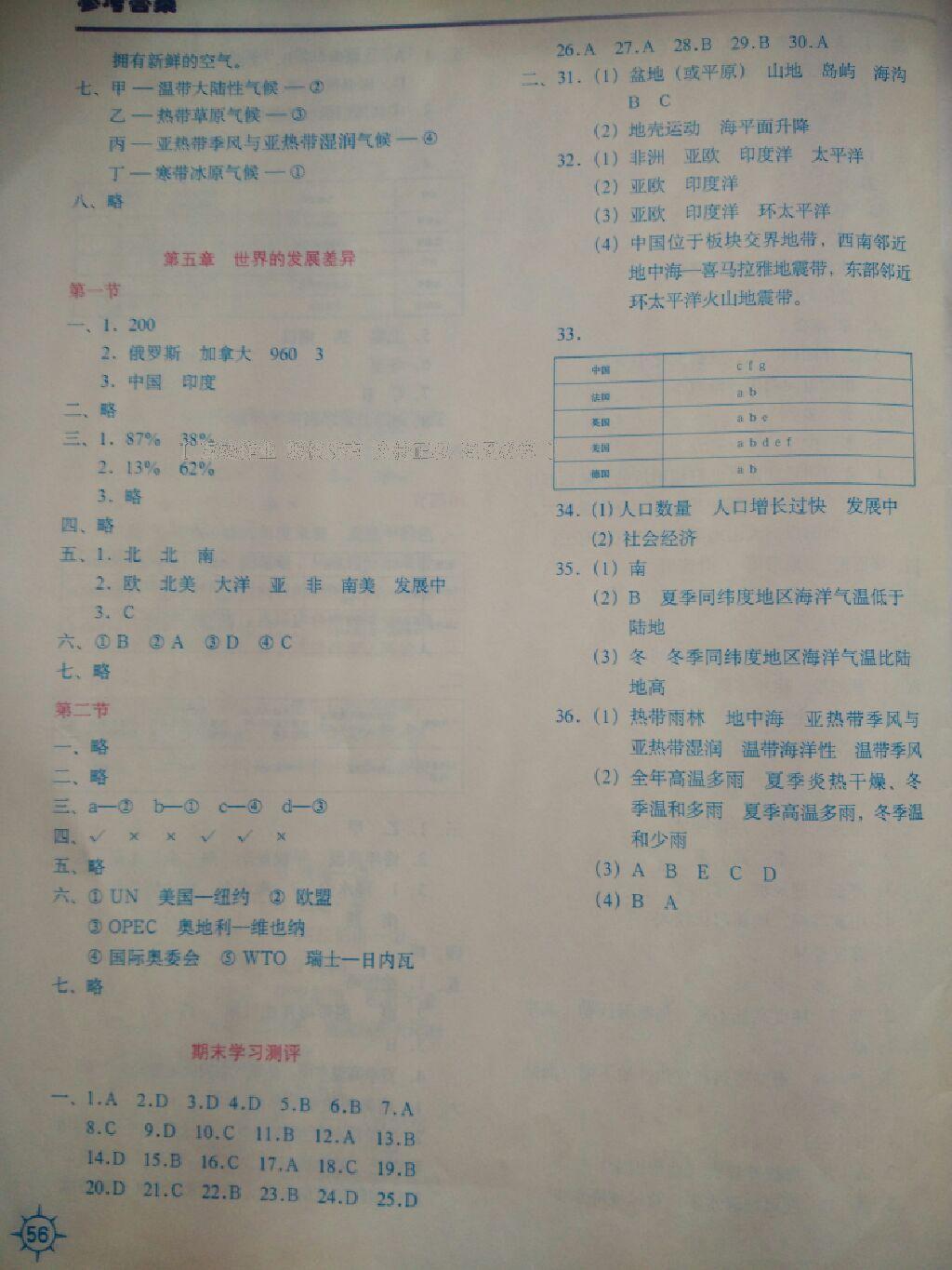 2016地理填充圖冊(cè)七年級(jí)上冊(cè)湘教版中國(guó)地圖出版社 第27頁(yè)