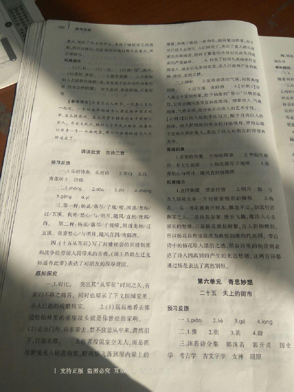 2016年基礎(chǔ)訓練七年級語文上冊蘇教版僅限河南省使用大象出版社 第49頁