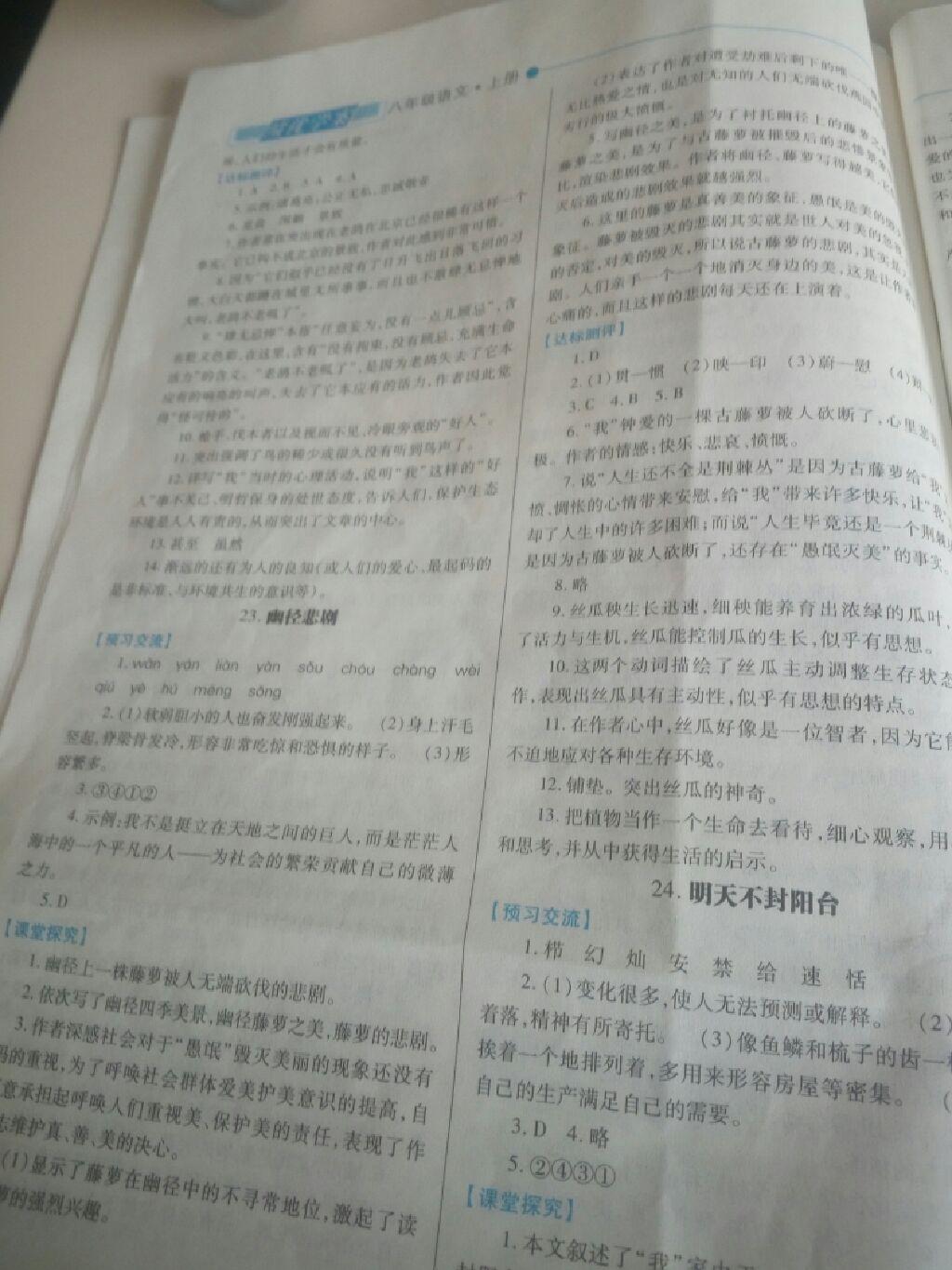 2016年績(jī)優(yōu)學(xué)案八年級(jí)語(yǔ)文上冊(cè)蘇教版 第43頁(yè)