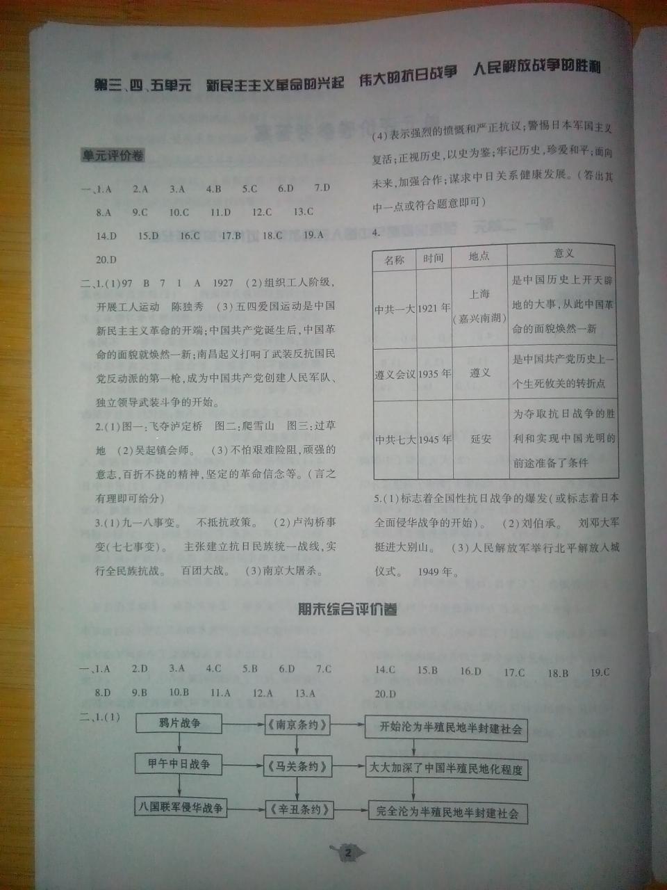 2016年基礎(chǔ)訓(xùn)練八年級歷史上冊北師大版大象出版社 第29頁