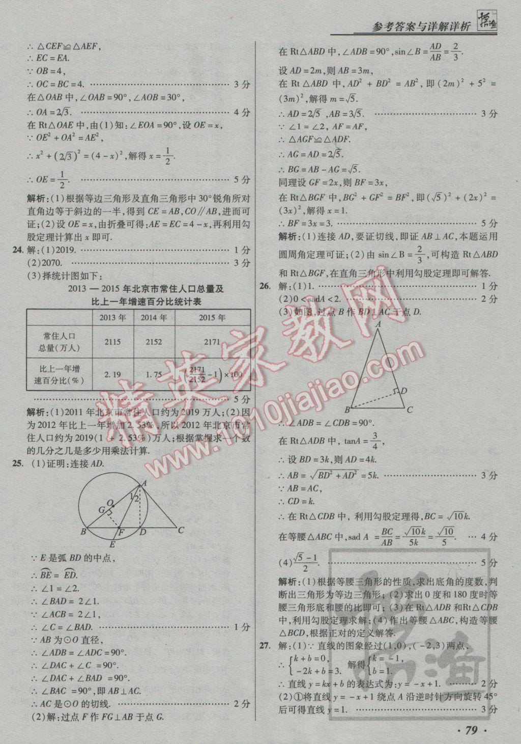 2017年授之以漁中考模擬試題匯編數(shù)學(xué)北京專版 參考答案第79頁(yè)