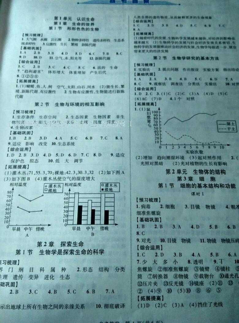 2016年新課程同步學(xué)案七年級生物學(xué)上冊北師大版 第16頁