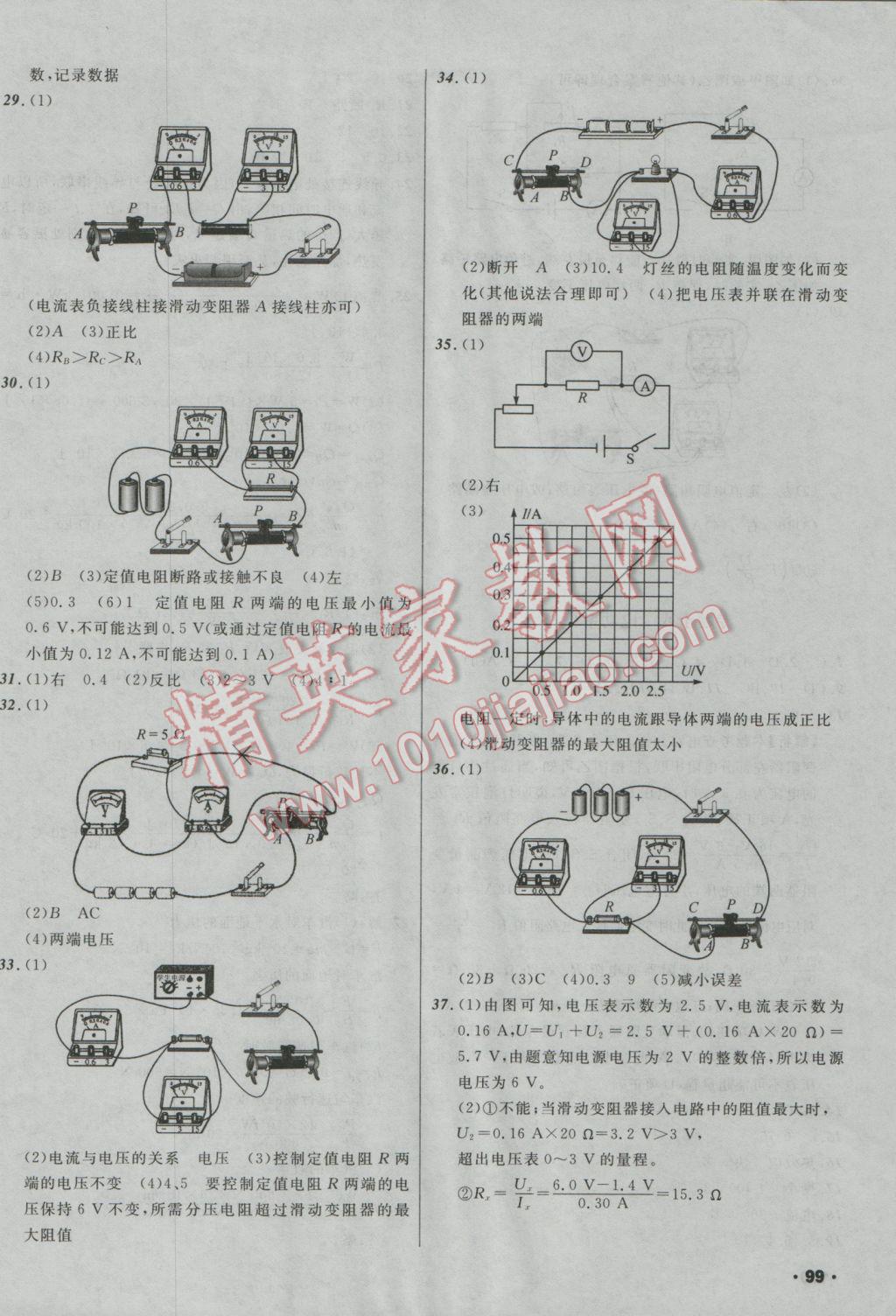 2017年中考必備考點(diǎn)分類卷物理 參考答案第22頁