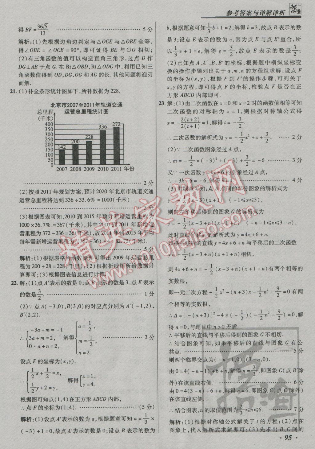 2017年授之以漁中考模擬試題匯編數(shù)學(xué)北京專版 參考答案第95頁(yè)