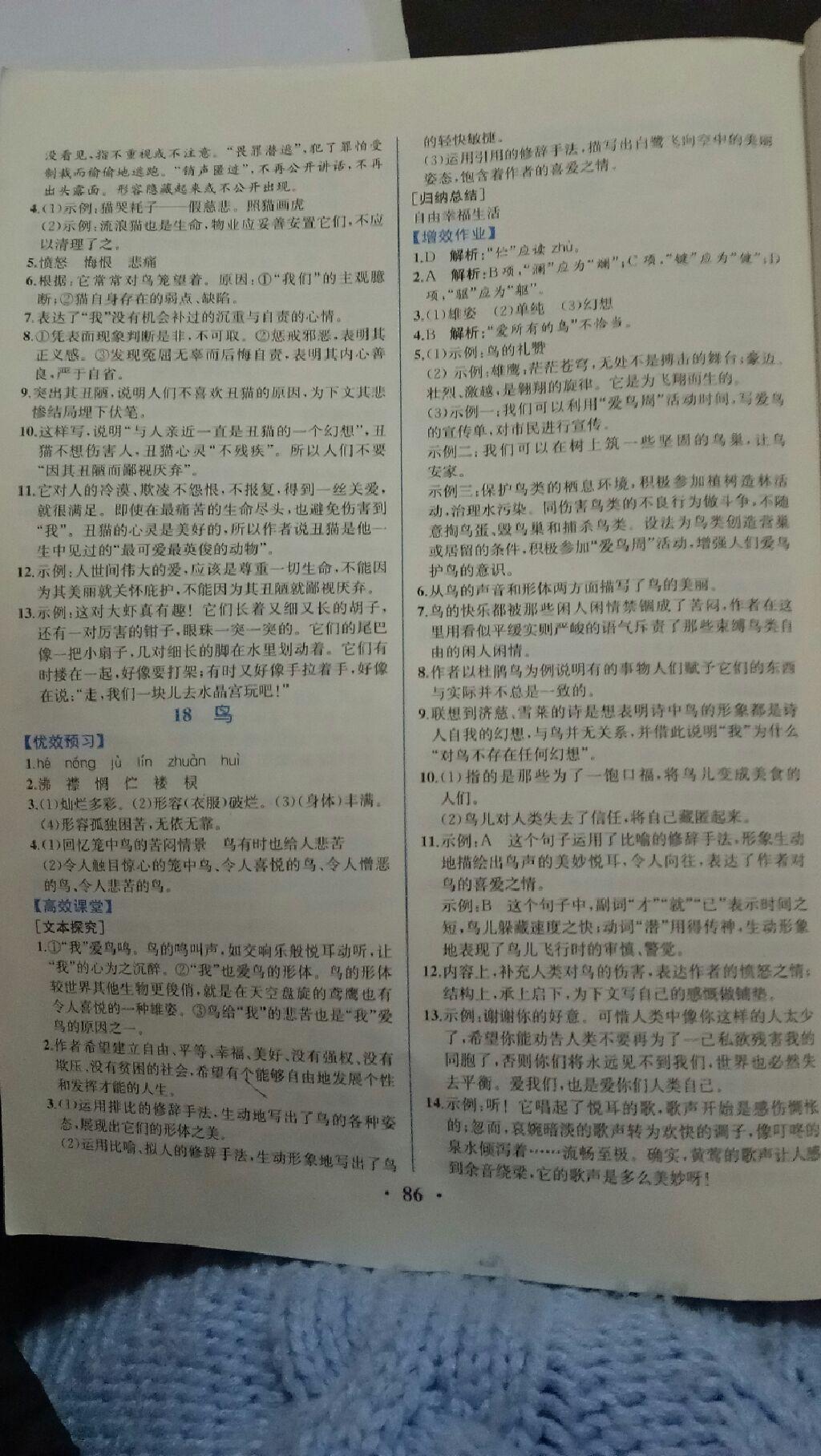 2016年人教金學(xué)典同步解析與測(cè)評(píng)七年級(jí)語(yǔ)文上冊(cè)人教版重慶專版 第12頁(yè)