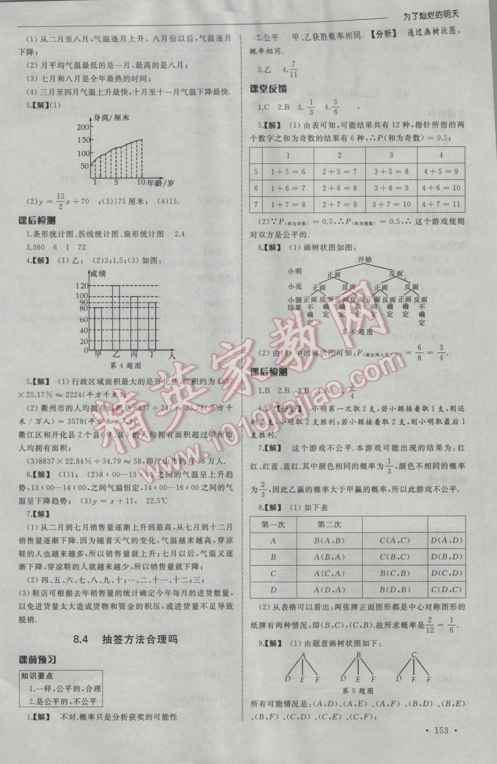 2017年為了燦爛的明天同步訓練與拓展九年級數(shù)學下冊蘇科版 參考答案第27頁