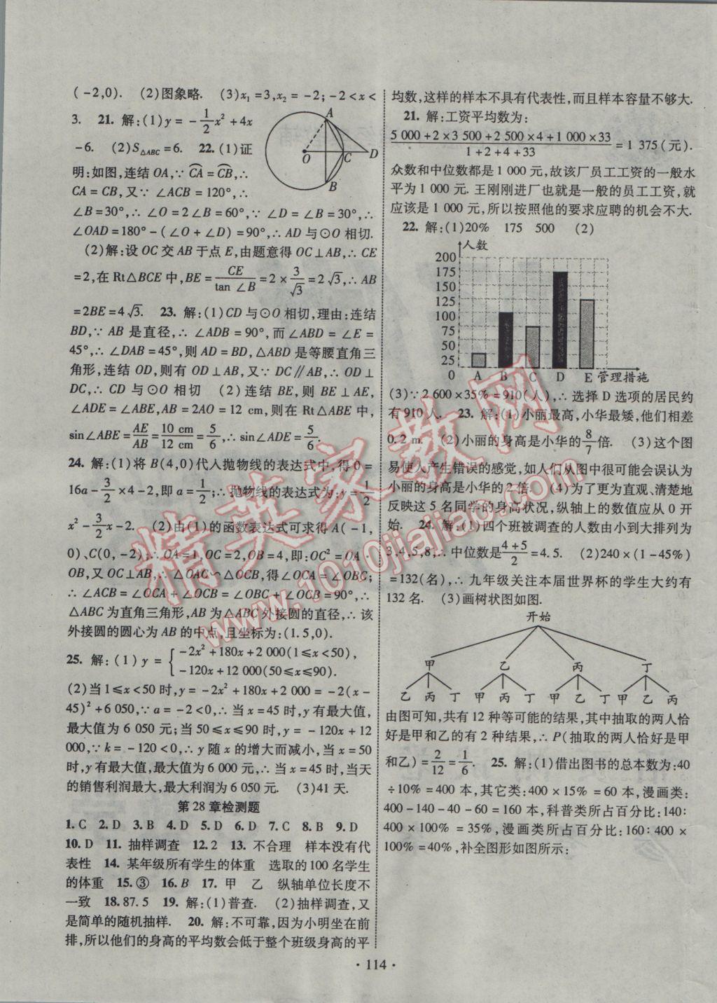 2017年暢優(yōu)新課堂九年級數(shù)學(xué)下冊華師大版 參考答案第13頁