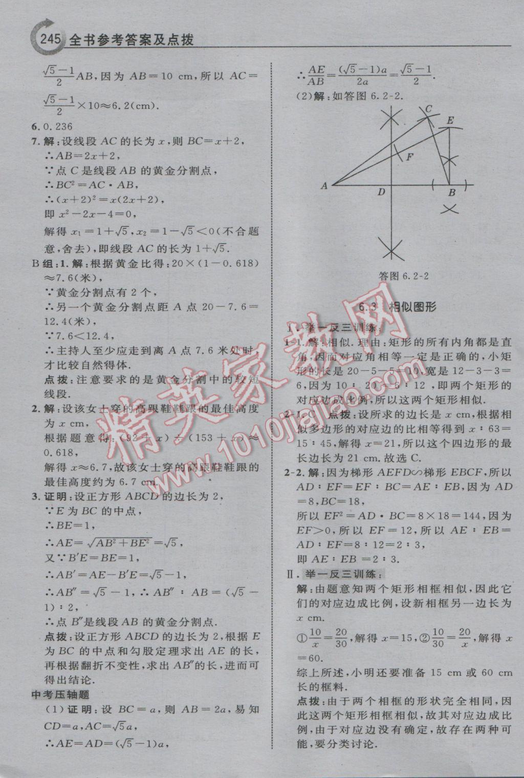 2017年特高級(jí)教師點(diǎn)撥九年級(jí)數(shù)學(xué)下冊(cè)蘇科版 參考答案第31頁