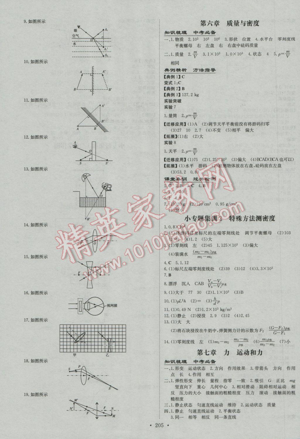 2017年中考總復(fù)習(xí)導(dǎo)與練精講冊(cè)物理 參考答案第3頁(yè)