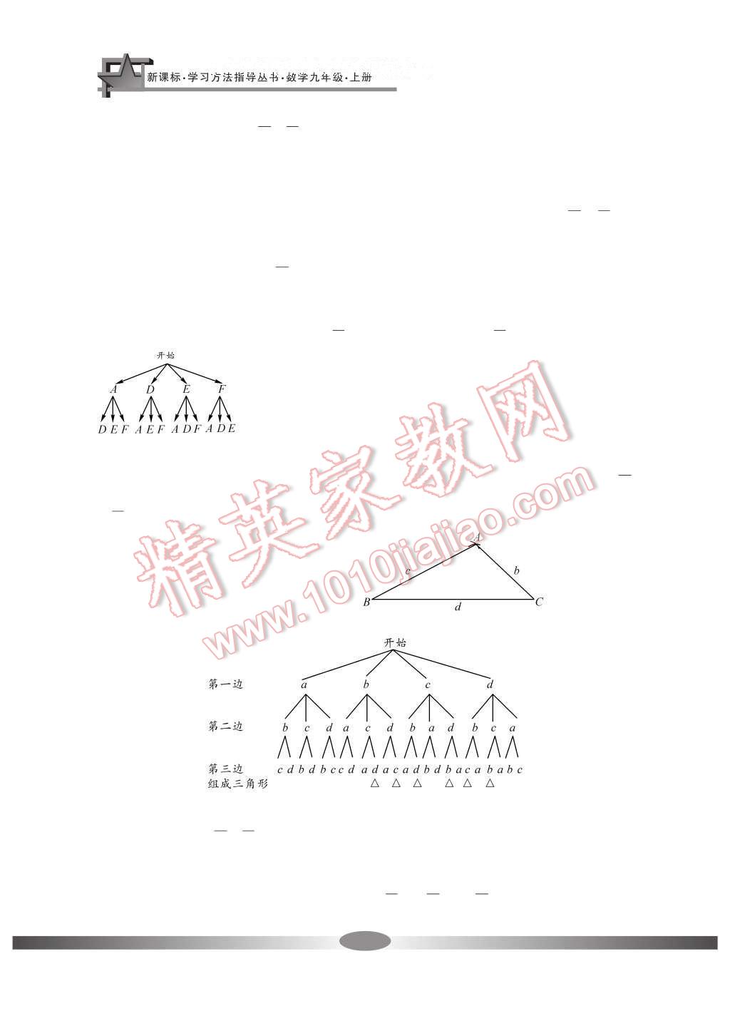 2016年新課標(biāo)學(xué)習(xí)方法指導(dǎo)叢書九年級數(shù)學(xué)上冊 參考答案第19頁