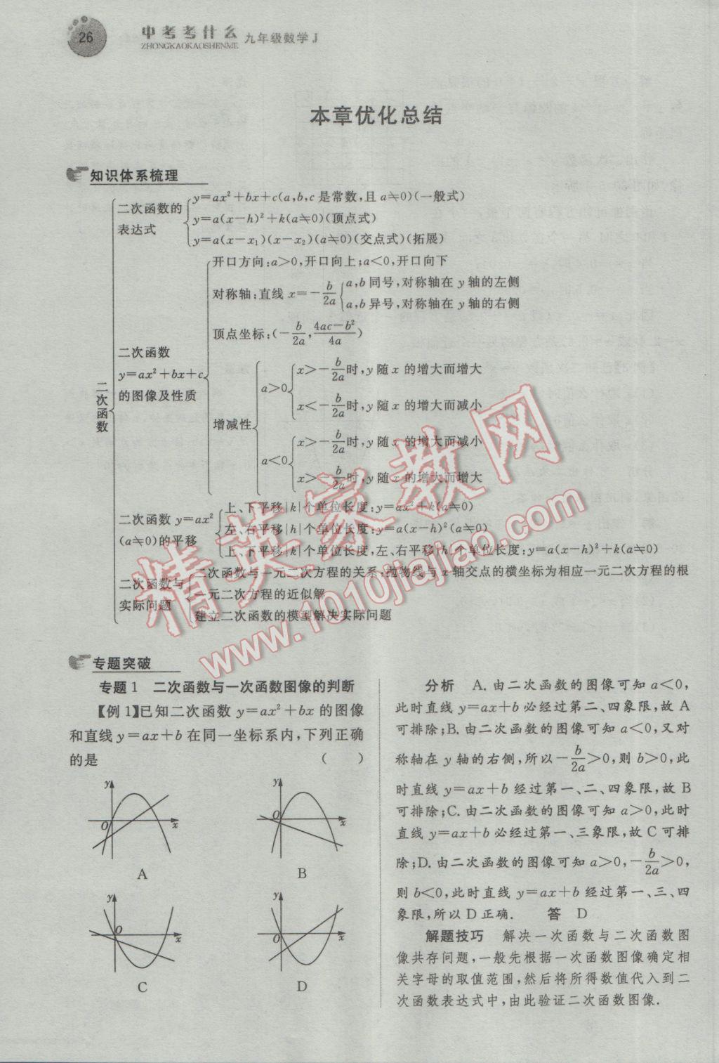 2017年中考考什么九年級(jí)數(shù)學(xué)下冊(cè)冀教版 名師精講第26頁(yè)