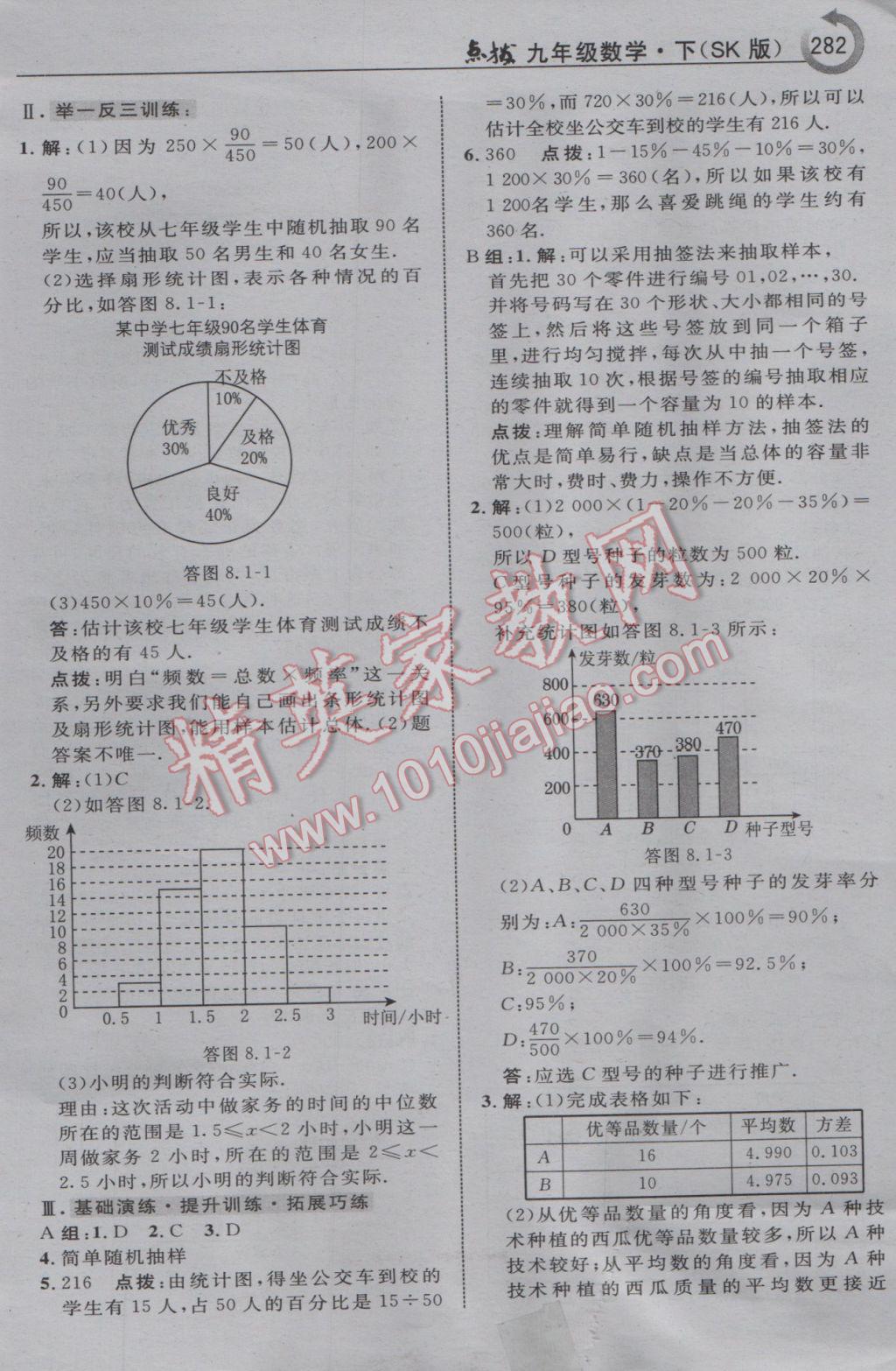 2017年特高級(jí)教師點(diǎn)撥九年級(jí)數(shù)學(xué)下冊(cè)蘇科版 參考答案第68頁